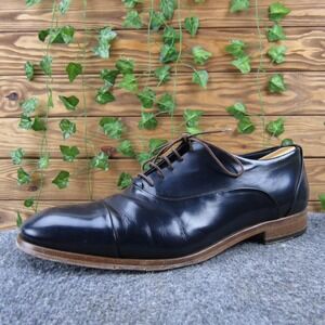Noah Waxman Men's Casual Dress Shoes Navy Blue Leather Size 11‎ / 44
